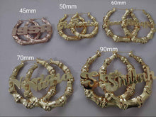 Load image into Gallery viewer, Bamboo Custom Hoop Earrings