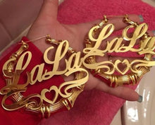 Load image into Gallery viewer, Bamboo Custom Hoop Earrings