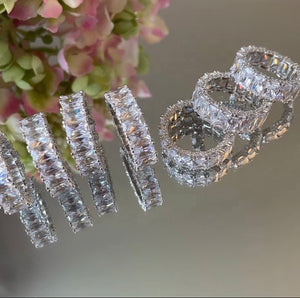 Iced Baguettes Band Ring