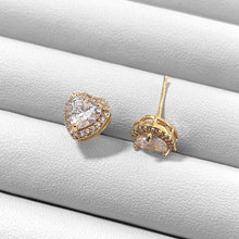 Load image into Gallery viewer, Heart Princess Stud Earrings

