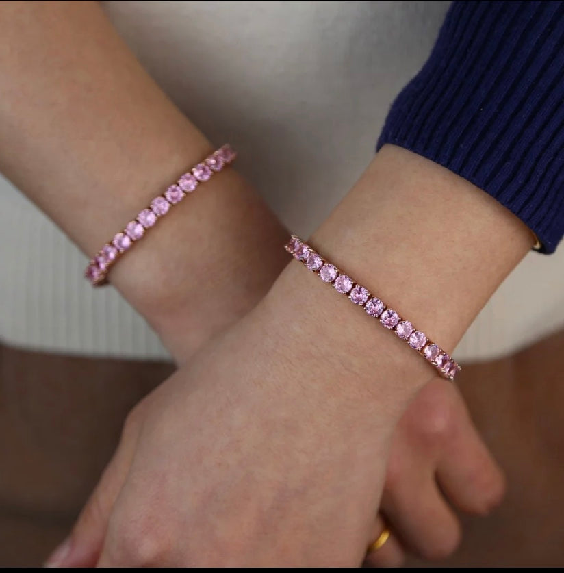 Pink Tennis Bracelet