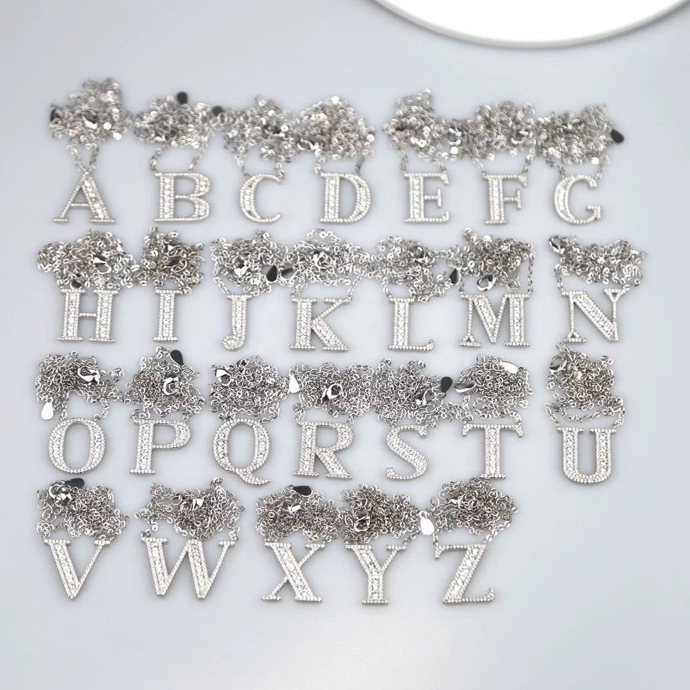 Icy Initial Necklace